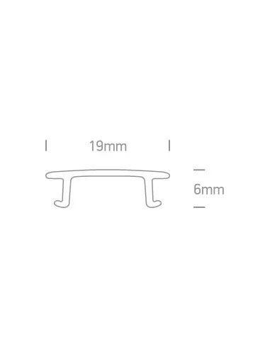 40002C/B Juodas Plastikinis dangtelis 2m FOR SQUARE Bėgelis, ONE LIGHT