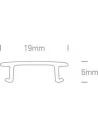 40002C/B Juodas Plastikinis dangtelis 2m FOR SQUARE Bėgelis, ONE LIGHT
