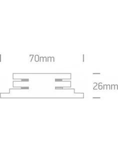 41008A/B Juoda jungtis, ONE LIGHT