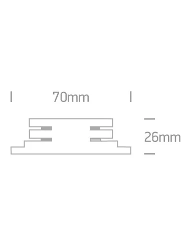 41008A/B Juoda jungtis, ONE LIGHT