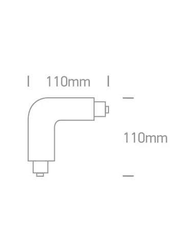 41012/B/R Juoda kampinė jungtis, ONE LIGHT