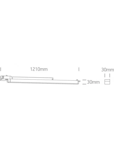 Bėginis šviestuvas, Juodas, 65025T/B/C, ONE LIGHT