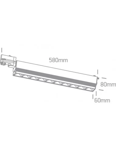 Bėginis vienos krypties šviestuvas, 65024T/B/C, ONE LIGHT