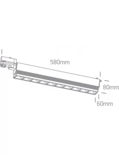 Bėginis vienos krypties šviestuvas, 65024T/B/W, ONE LIGHT