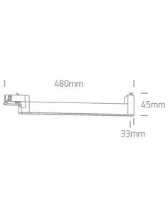 Bėginis vienos krypties šviestuvas, 65024TA/W/W, ONE LIGHT