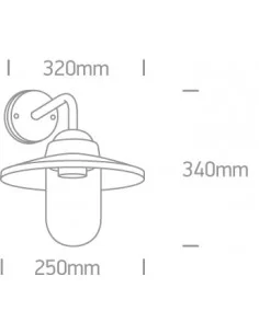 Virštinkinis sieninis šviestuvas, Juodas, 67408/B, ONE LIGHT