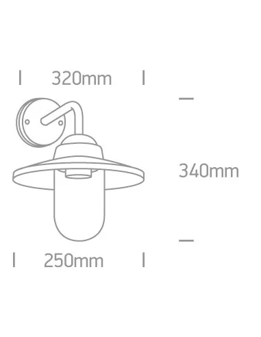 Virštinkinis sieninis šviestuvas, Juodas, 67408/B, ONE LIGHT