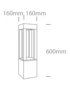 Virštinkinis grindinis šviestuvas, Antracitas, 67504/AN/C, ONE LIGHT