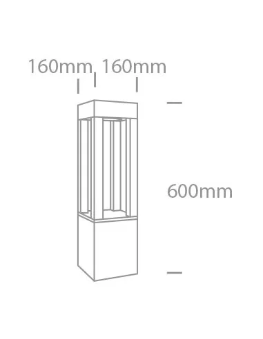 Virštinkinis grindinis šviestuvas, Antracitas, 67504/AN/C, ONE LIGHT