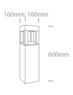 Virštinkinis grindinis šviestuvas, Antracitas, 67506/AN/C, ONE LIGHT