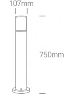 Virštinkinis grindinis šviestuvas, Juodas, 67102/B, ONE LIGHT