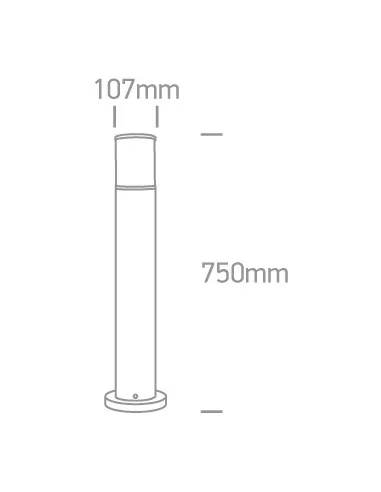 Virštinkinis grindinis šviestuvas, Juodas, 67102/B, ONE LIGHT