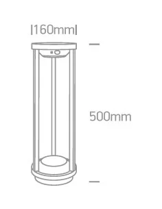 Virštinkinis grindinis šviestuvas, Juodas, 67496A/B/EW, ONE LIGHT