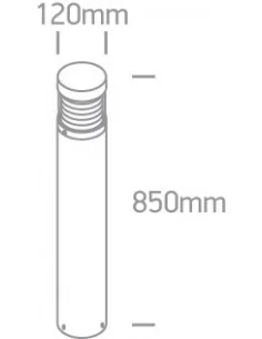 Virštinkinis grindinis šviestuvas, Pilkas, 67034/G/W, ONE LIGHT