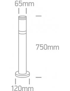 Virštinkinis grindinis šviestuvas, Pilkas, 67092/G, ONE LIGHT
