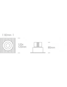 Įleidžiamas be apdailos dviejų krypčių šviestuvas, Baltas, 11107BT/W/W, ONE LIGHT