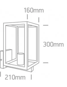 Įleidžiamas sienins šviestuvas, Juodas, 67406C/B, ONE LIGHT