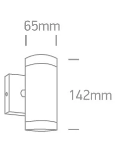 Virštinkinis sieninis šviestuvas, Antracitas, 67130/AN, ONE LIGHT