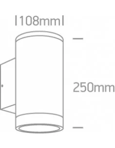 Virštinkinis sieninis šviestuvas, Antracitas, 67400E/AN, ONE LIGHT