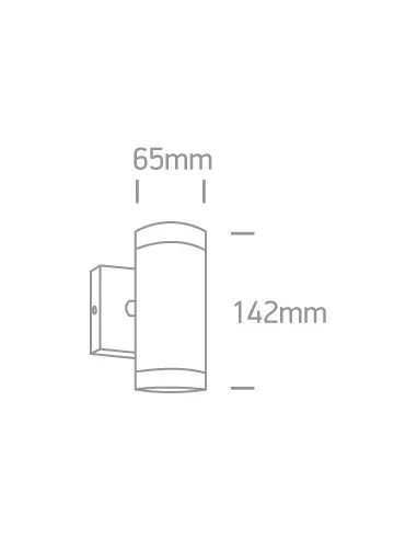 Virštinkinis sieninis šviestuvas, Juodas, 67130/B, ONE LIGHT