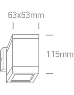 Virštinkinis sieninis šviestuvas, Juodas, 67130F/B, ONE LIGHT