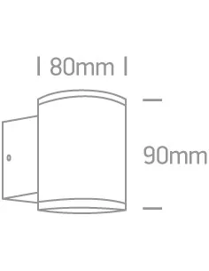 Virštinkinis sieninis šviestuvas, Juodas, 67400A/B, ONE LIGHT