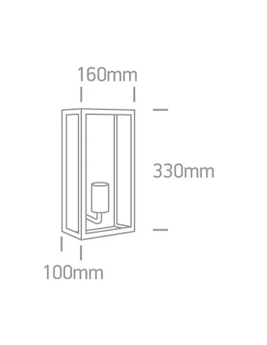 Virštinkinis sieninis šviestuvas, Juodas, 67406A/B, ONE LIGHT