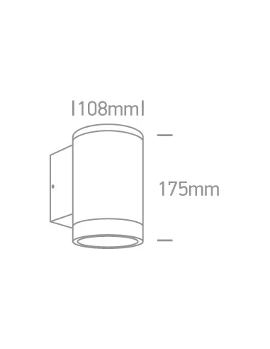 Virštinkinis sieninis šviestuvas, Pilkas, 67400D/G, ONE LIGHT