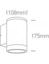 Virštinkinis sieninis šviestuvas, Pilkas, 67400D/G, ONE LIGHT