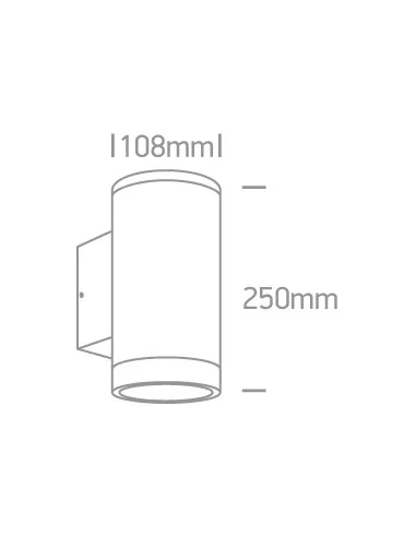 Virštinkinis sieninis šviestuvas, Pilkas, 67400E/G, ONE LIGHT