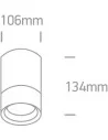Virštinkinis šviestuvas, Juodas, 67132C/B, ONE LIGHT