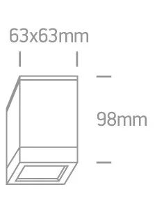 Virštinkinis šviestuvas, Pilkas, 67130D/G, ONE LIGHT