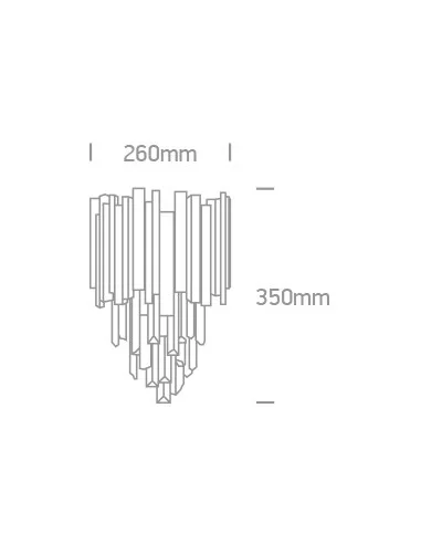 Virštinkinis šviestuvas, Žalvario, 60132, ONE LIGHT