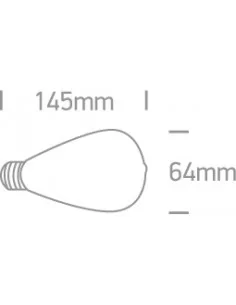 LED lemputė, Retro Amber Dimmable, 7W, 9G04RAD/A/E, ONE LIGHT
