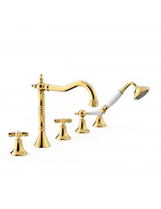 Maišytuvas vonios krašto Tres Clasic, su rankiniu dušu, TRES