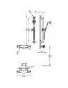 Maišytuvas termostatinis dušo Tres Clasic, su rankiniu dušu, TRES