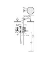 Dušo sistema potinkinė termostatinė Tres Clasic, TRES