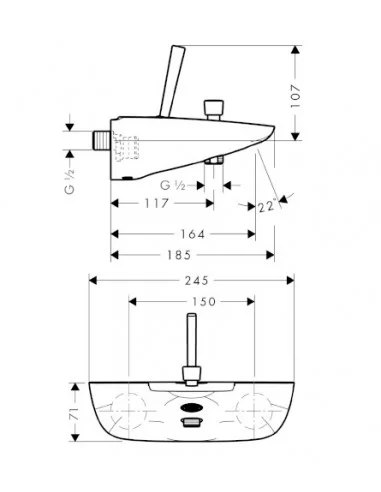 Maišytuvas voniai PuraVida chromas, Hansgrohe