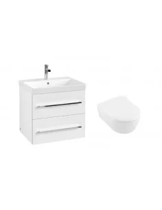 Praustuvo su spintele ir pakabinamo unitazo komplektas Avento, Villeroy&Boch