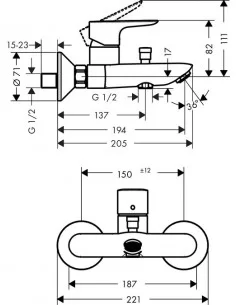 Maišytuvas voniai Talis E, Hansgrohe