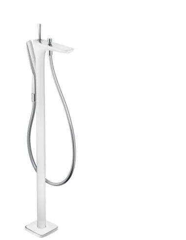 Maišytuvas voniai grindinis PuraVida chromas/baltas, Hansgrohe
