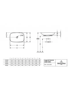 Praustuvas dubuo Loop & Friends 560x380 mm, Villeroy & Boch