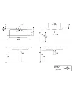 Praustuvas Subway 3.0 1300x470 mm, Villeroy & Boch