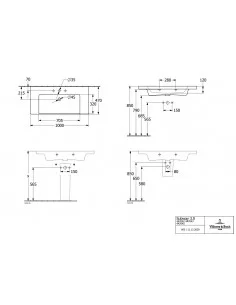 Praustuvas Subway 3.0 1000x470 mm, Villeroy & Boch