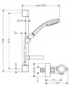 Maišytuvas dušo termostatinis Ecostat 1001 SL 90 chromas, Hansgrohe