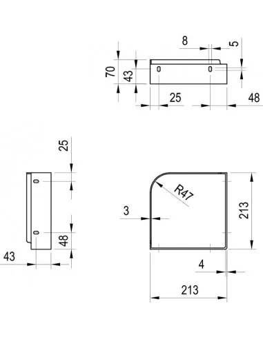 Praustuvo Yard 280 C laikiklis, Ravak