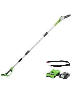 Aukštapjovė, 24V su 2Ah akumuliatorium g24ps20k2, Greenworks