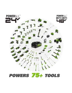 Styginė Žoliapjovė, 24V su 2Ah akumuliatoriumi g24lt30mk2, Greenworks