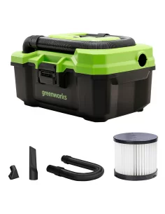Sauso/Šlapio Valymo Siurblys 24V, G24WDVK4 (su 4Ah akumuliatoriumi ir krovikliu), Greenworks