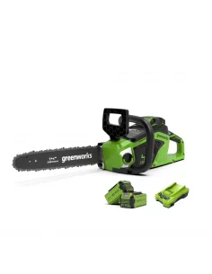 Akumuliatorinis Grandininis Pjūklas 1,5Kw, 40V gd40cs15k2x (su 2X2Ah akumuliatoriais ir krovikliu), Greenworks